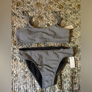Teen size striped bathing suit